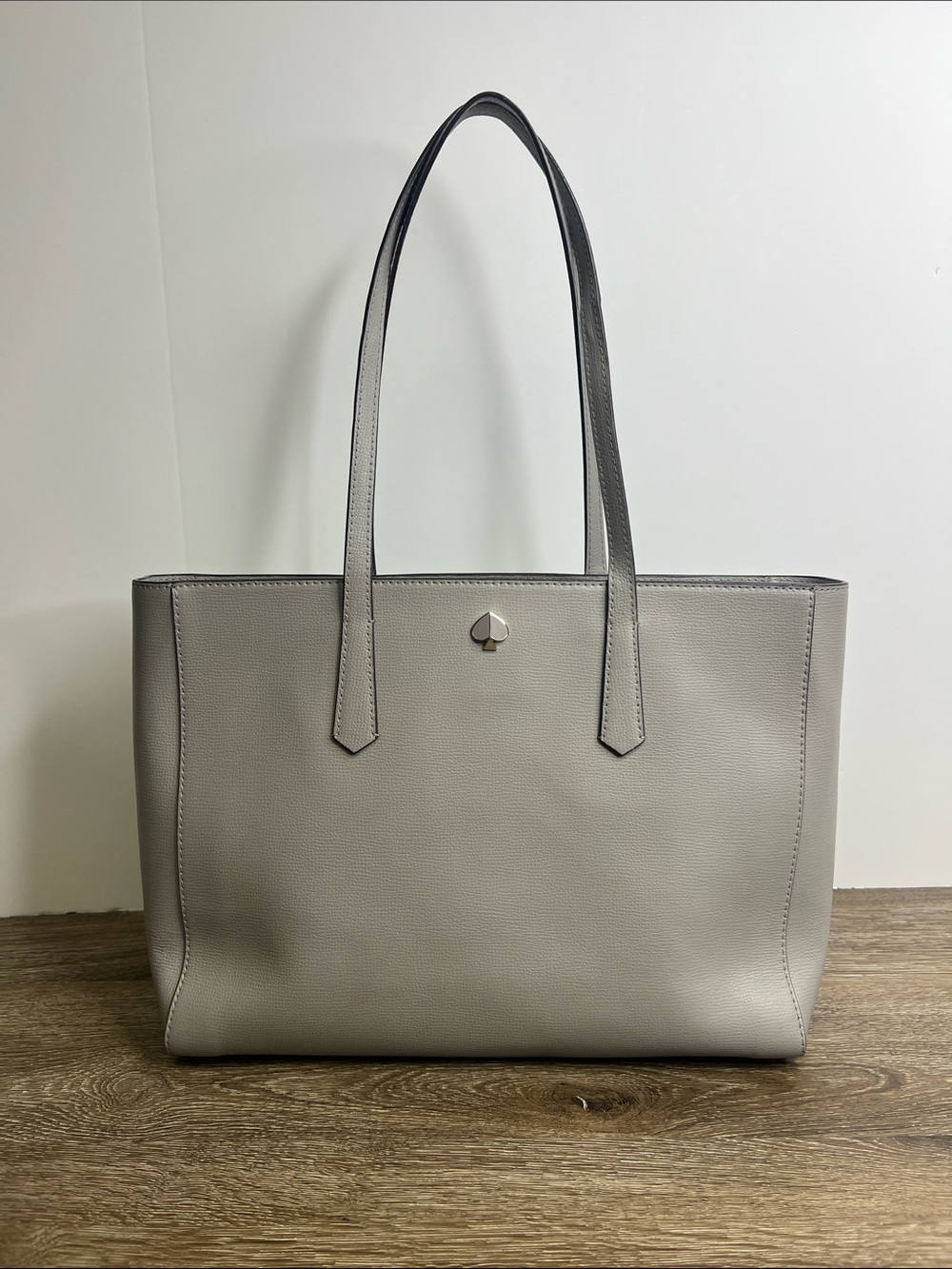 Kate Spade Molly Large Work Tote True Taupe Leather Laptop Bag 3 Compartment